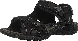 Men's Rio Bravo Three Strap Outdoor Sport River Sandal with Hook and Loop Closure