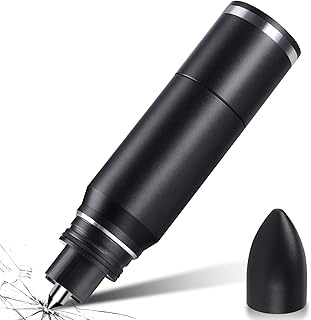AMZBUY Car Window Breaker Emergency Tool 2-in-1 Automotive Safety Hammer Keychain Accessories Gifts Escape Tool Seatbelt Cutter Survival Whistle Mini Glass Breaker Car