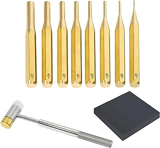 Megacast Armores Pin Punch Set, Pin Punches and Hammer Kit for Automotive, Watch, Jewelry and Craft