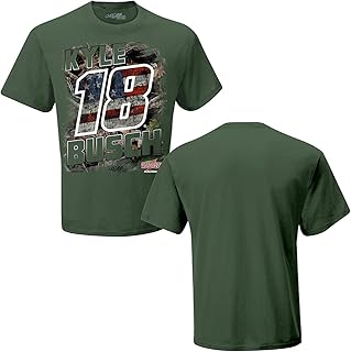 Kyle Busch Camo Patriotic T-Shirt - NASCAR USA Driver/Sponsor Shirt Automotive Racing Apparel