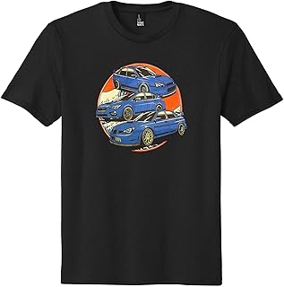 Subie Generation Cars T-Shirt, Japanese Racing Automotive Enthusiasts T-Shirt Unisex Graphic T-Shirt