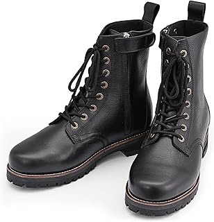 Daytona HBS-007 26328 Motorcycle Mid Boots, 10.4 inches (26.5 cm), Men's, Genuine Leather, Cowhide Leather, Built-in Shift Pad, Side Zip, Black