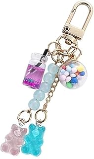 1Pc Blue Dreamxue Cute Resin Gummy Bear Key Chain Candy Color Animal Bear Charms Keychains Car Keys Bag Pendant Keyring for Women Men Girls Mom Jewelry Gifts for Christmas Car Accessories，Automotive,