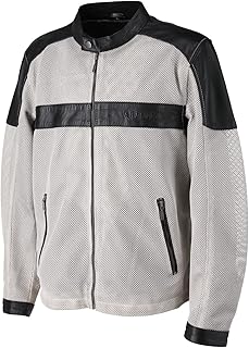 CJ GRAYMIST RLSJ004-GR-2XL Biker Men's Mesh Jacket Grey