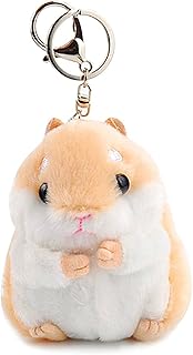 Cute Khaki Plush Hamster Keychain Plush Toy Keychain Charms Wallet Backpack Handbag Charms Automobile Keychains Automotive Trim Women's Key Rings and Keychains Automobile Keychains, Car Keychain, 1, 1
