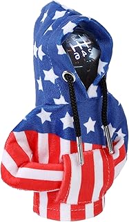 Gear Shift Hoodie, Hoodie Car Gear Shift Cover, Car Shift Knob Hoodie，Funny Sweater Hoodie for Gearshift,Automotive Interior Accessories（American Flag Color）, Red White Blue, 7.08*5.90*0.39