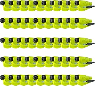 RESQME Pack of 50 The Original Emergency Keychain Car Escape Tool, 2-in-1 Seatbelt Cutter and Window Breaker, Made in USA, Yellow - Compact Emergency Hammer
