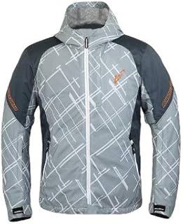 Rough & Road SSF Sport Ride Zip Hoodie FP (Equipped with Chest, Shoulders, Elbows, and Spine Pads), Diagonal Gray, S