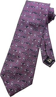 Mens Cars Automobiles Motorcycles Stoplight Car Necktie | Neck Tie, Purple, One Size