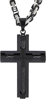 Cross Pendant Car Rearview Mirror Hanging Accessories Cross Charm for Truck Auto Mirror Necklace for Men Ornament Women Cross