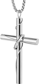 LeapoFaith Cross Pendant for Car Rear View Mirror Car Hanging Cross Charm Men Cross Necklace Women Car Mirror Hanging Accessories Ornament (Large)