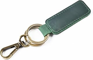 100% Genuine Leather Car Key Holder Men Crazy Horse Cowhide Vintage Key Chain Hook Ring Small Gift