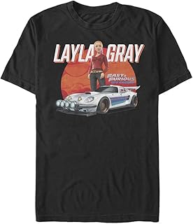 Fifth Sun Big & Tall Fast and Furious Layla and Car Men's Tops Short Sleeve Tee Shirt