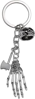 Skull Keychain Halloween Keychain Halloween Keyring Skeleton Keychian Horror Keychain Gothic Keychain Spooky Keychain For Men Women, Picture 1, Medium