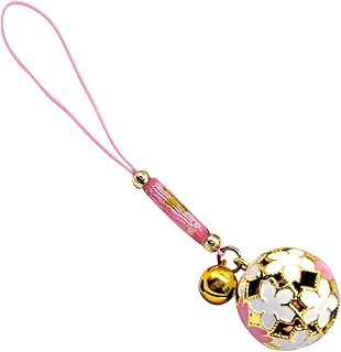 Cherry Blossom Bell Ornament Sakura bell decoration Cell phone strap charm key holder for car japanese keychain jingle bell charm car parts keychain cute pendant Sakura pendant bag,