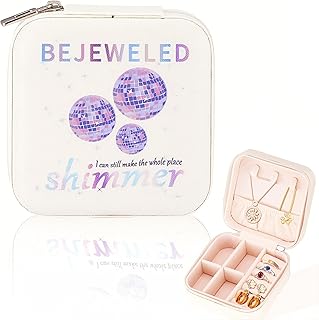 Taylor Jewelry Box,Swiftie Merch, Small Jewelry Case for TS Fans, Music Lover Gifts-Portable Jewelry Case for Ring, Necklace, Bracelet, Earring Organizer Storage Holder Boxes