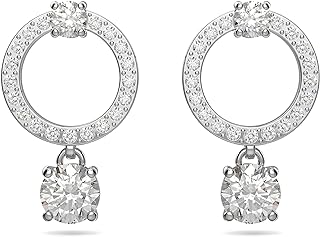 Swarovski Attract Necklace, Earring, and Bracelet Crystal Jewelry Collection, Rhodium Tone Finish