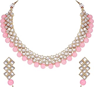Indian Wedding Party Wear Necklace Earring Set Bollywood Stylish Ethnic Traditional Jewelry for Women