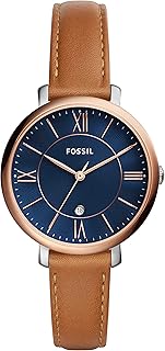 Jacqueline Women's Watch with Stainless Steel or Leather Band, Analog Watch Display
