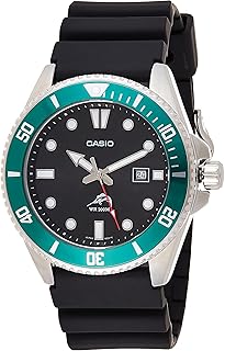 MDV106 Series | Unisex Analog Watch | 200M WR | Stainless Steel Case | Resin Band | 2 Hand Analog (HR, Min, SEC) | Date Display | Screw Down Crown/Screw Down Caseback | 3 Year Battery