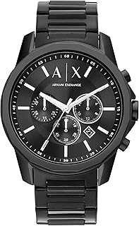 A|X Armani Exchange Chronograph Dress Watch for Men with Stainless Steel, Silicone or Leather Band