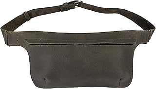Leather Fanny Pack/Waist Bag/Purse/Phone Holder/Cable Case/Accessories, Handmade, Dark Jade, Classic