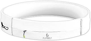 FlipBelt Zipper Running Belt, Fitness and Running Fanny Pack for Women and Men, Waist Band Pack for Phone Keys Money, USA Company