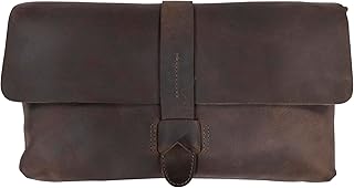 Leather Clutch Bag/Handbag/Accessory Organizer/Phone Bag/Case, Handmade Includes 101 Year Warranty :: Bourbon Brown, Brown, Medium