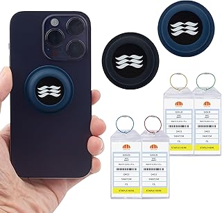 SWATOM Princess Cruise Medallion Holder 4P Cruise Luggage Tags & Princess Medallion Phone Accessories 2024 & 2025 Waterproof PVC Holders for Carnival Ocean Medallion