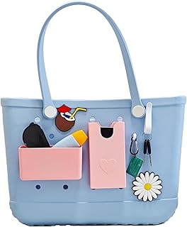 Generic 6Pcs Phone Holder & Glasses Organizer Sets Compatible with Bogg Bag - Bogg Bag Inserts Organizer, Bogg Bag Accessories, Keep Your Goods Portable & Secure in Beach Bag - Pink