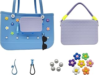 Accessories Set for Bogg bag, Silicone Phone Holder For Beach Bag, Washable Tote Bag Travel Silicone Bags for Outdoor Sport
