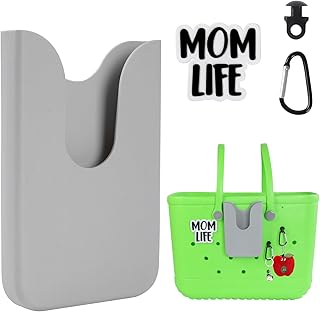 Beach Bogg Bag Accessories Set - Rubber Beach Tote Bag Phone Holder,Waterproof Travel Bogg Bag Key Holder,Bogg Bag Charms Compatible with Various Bogg Bag Sizes,for Sports Beach Market Pool,