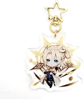CHERSE Genshin Impact Keychain,Acrylic Keychain Figure Genshin Impact Cute Figure,Phone Accessory