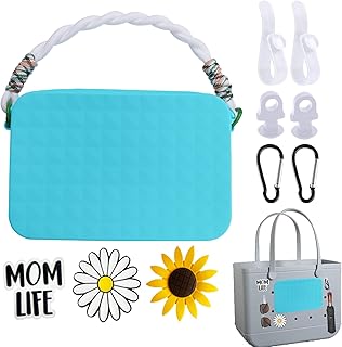 Accessories Set for Bogg Bag, Silicone Phone Holder for Bogg Bag, Compatible with Various Bogg Bag Sizes, Charms for Bogg Bag (Blue)