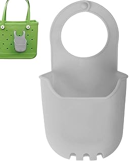 Motain Insert Silicone Storage Pouch,Travel Accessory Organizer Compatible with Bogg Bags,Keep Cell Phone, Lipstick, Sunglasses etc(Grey)
