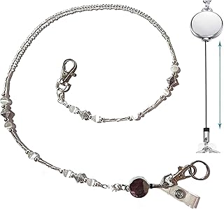 'Hidden Hollow Beads Key Keeper 24'' Womens Beaded Hand Strap Chain Finder Organizer Reel Purse Lanyard Holder Anti-Lost Ring'
