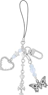 Cute KeychainY2K Car Keychains for Women Girls Bag Phone Charms Purse Accessories Star Decor