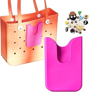 ZSAUTHREE Phone Holder with Bogg Bag Beach Tote - Perfect Accessories for Women's Vacation and Pet-Friendly Adventures(Rose Red)