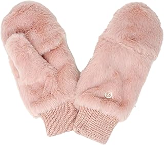 Miracic Mittens, Fur Boa, Women's, Fingerless, Fingerless, 2-Way Cold Protection, Hand Warmer, Scullar, Cute, Cute, Warm Fingertips, Smartphone Gloves, Smartphone Gloves, Smartphone Gloves, Smartphone
