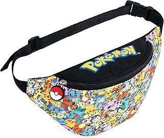 Pok mon Kids Banana Bag Shoulder Strap Kids Teen Boy Girl Small Bag School Pack Hiking Official Accessories Adjustable Belt Taille Unique, mutli, Taille unique, Casual