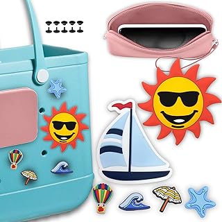 Beach Bag Accessories Mom Life Beach Bag Charms, Silicone Phone Holder for Beach Bag, Beach Decoration Charms
