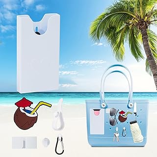 HMGES Organizer Accessories Set For Bogg Bag，Insert Attachments Set Of 6 Include：1 Phone Holder、1 Charm、4 Different Types Of Hooks For Phone/Keys/Sunglasses/Water Bottle/Decorations Hang&Organizer