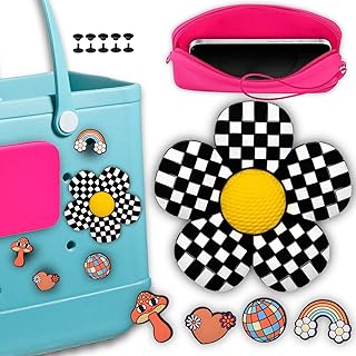 Beach Bag Accessories Mom Life Beach Bag Charms, Silicone Phone Holder for Beach Bag, Hippie Decoration Charms