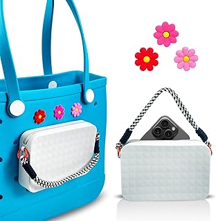 Silicone Phone Holder for Bogg Bag Insert Pouch Wallet Charm for Bogg Bags Accessories, Beach Bag Phone Holder Attachment for Bogg Beach Bags Tote Bag