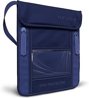 Travel Neck Wallet with RFID Blocking – Passport Holder Neck Pouch for Men and Women to Keep Documents Safe