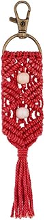 XGALBLA Macrame Keychains Boho Bag Tassels Handcrafted Accessory for Car Key