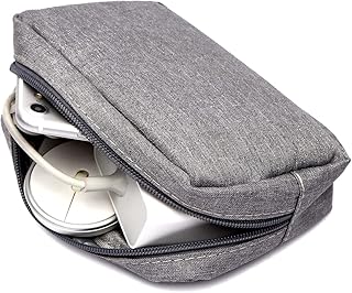 Electronic Organizer, JBOS Travel Cable Organizer Bag Tech Organizer Pouch Electronic Accessories Carry Case Portable Waterproof Storage Bag for Cable, Charger, Phone, Earphone (Small, Grey)