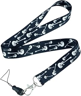 RedDoor_Hill Electric Musical Mammoth Guitar Music Lanyard Keychain Mobile Phone Key Ring Holder Accessories