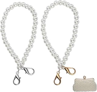 Natudeco 2PCS Bag Strap Practical Purse Chain Accessories Silver Golden Bag DIY Chain for Handbag Purse Wallet Mobile Phones (30cm)