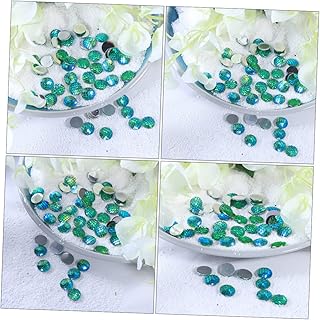 VILLFUL 50pcs Jewelry Cabochon Round Flatback Resin Scrapbooking Flatback Phone Case Flatback Resin Cabochons Flatback Dome Cabochons Crystals Decor DIY Accessory Mermaid Rhinestones